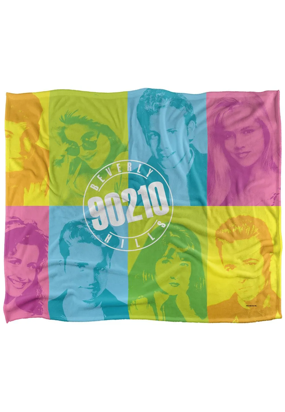 ViacomCBS/Nickelodeon Beverly Hills 90210 Color Blocks Silky Touch Super Soft Throw Blanket 152 X 127 cm in White