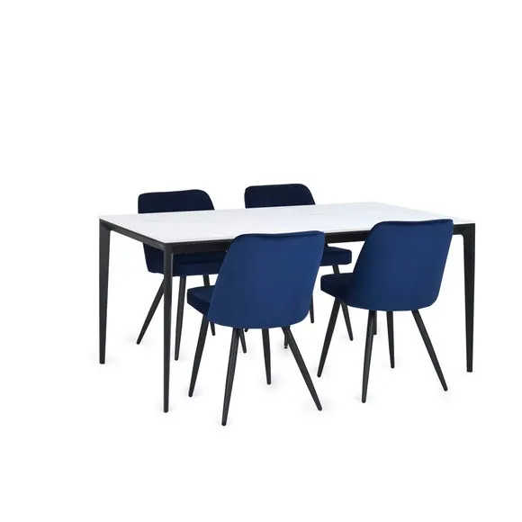 Miami 4 Seater Rectangular Dining Table, Stone 3
