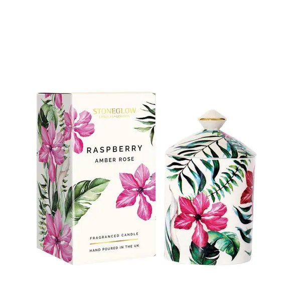 Stoneglow Urban Botanics Raspberry Amber Rose Ceramic Candle