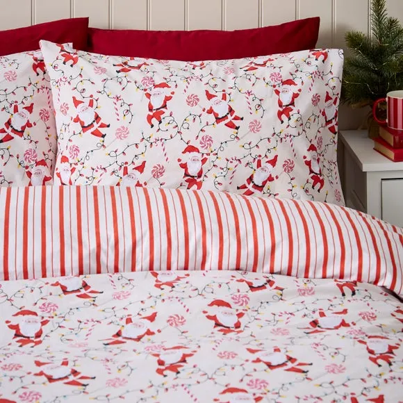 Catherine Lansfield Santas Duvet Cover & Pillowcase Set 3
