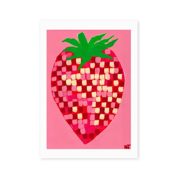 East End Prints Disco Strawberry Framed Print 2