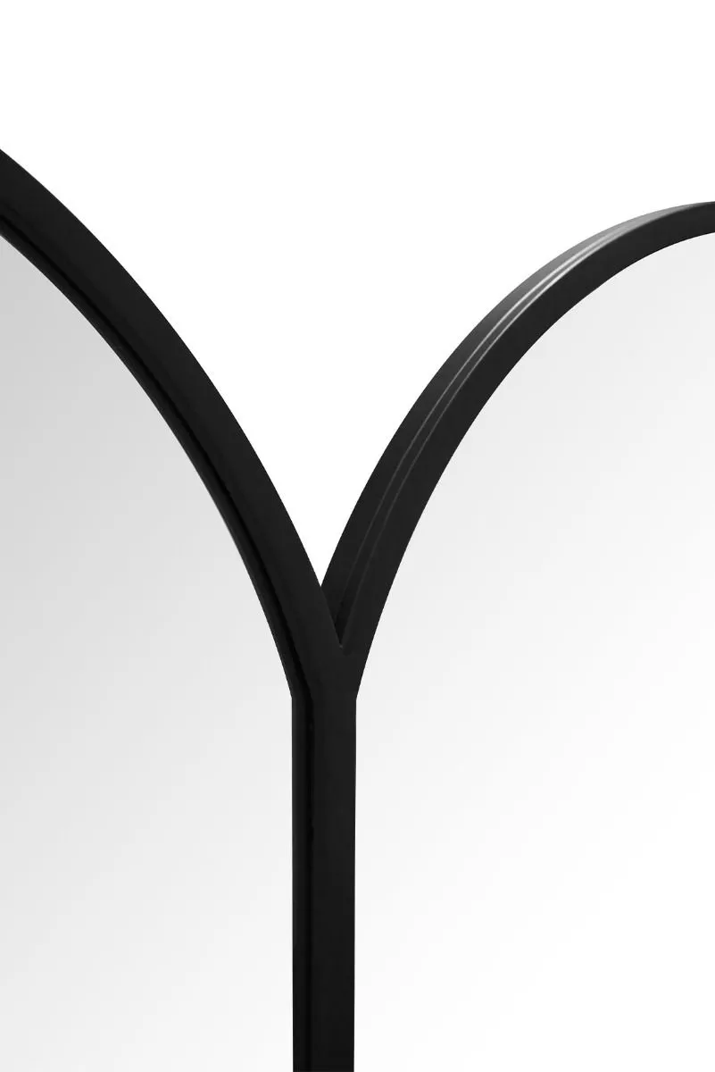 MirrorOutlet Black Metal Framed Heart Shaped Wall Mirror 71" X 71" (180CM X 180CM) 4
