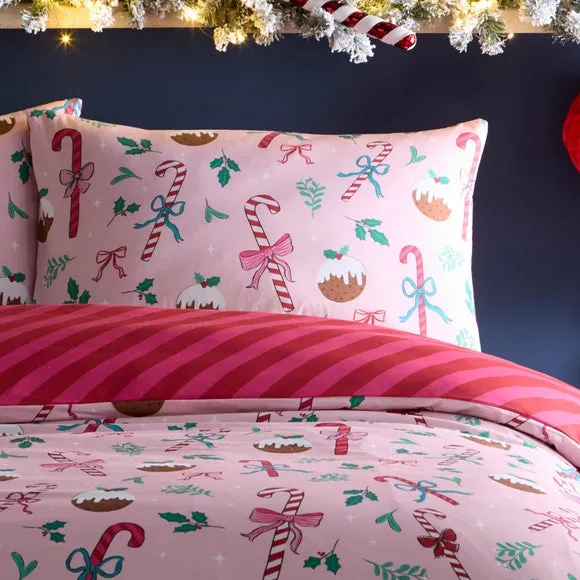 Fusion Festive Fancy Polycotton Duvet Cover & Pillowcase Set 2