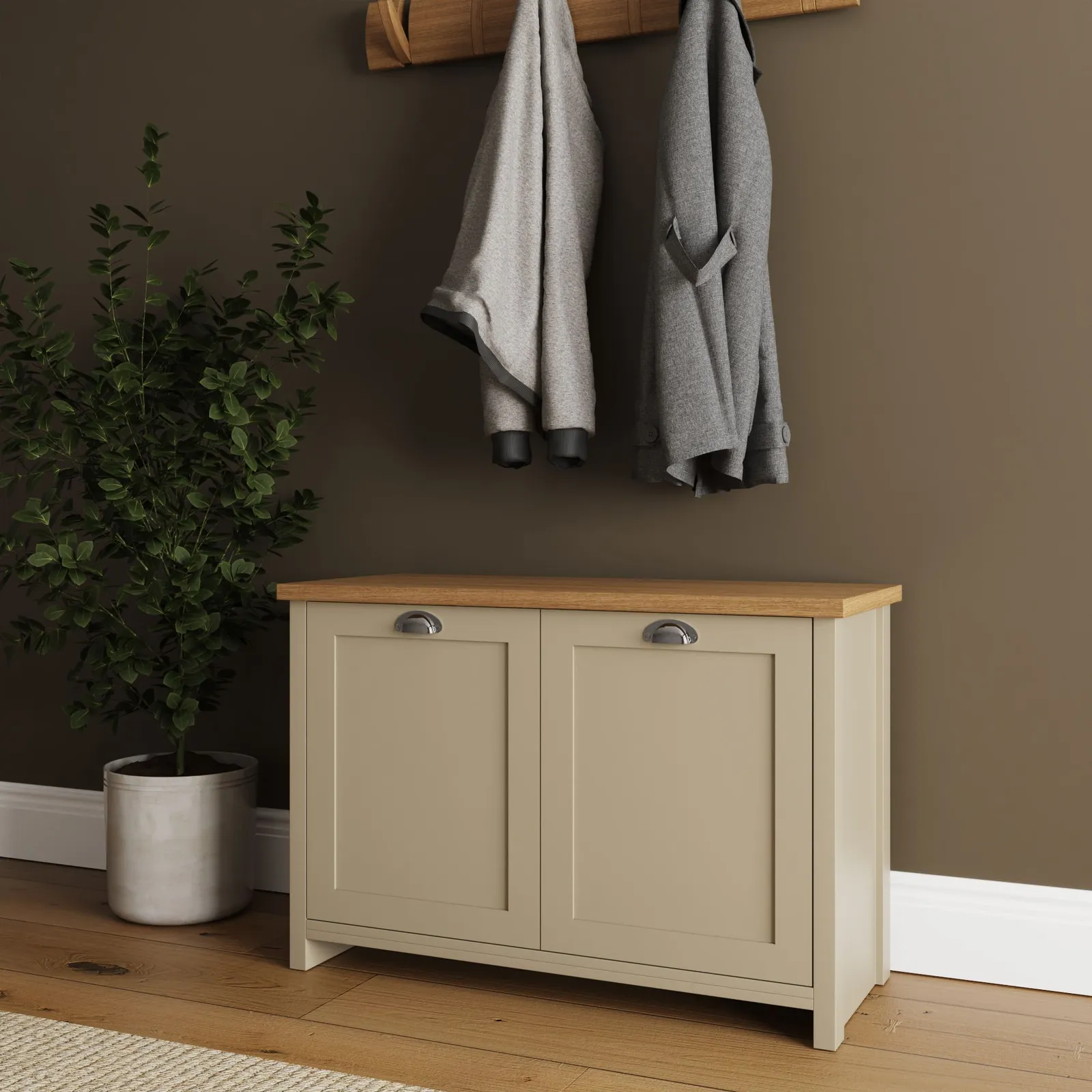 GFW Lancaster Shoe Storage in Cream 2