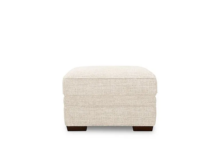 Carrick Rectangular Fabric Footstool - Living Room Furniture