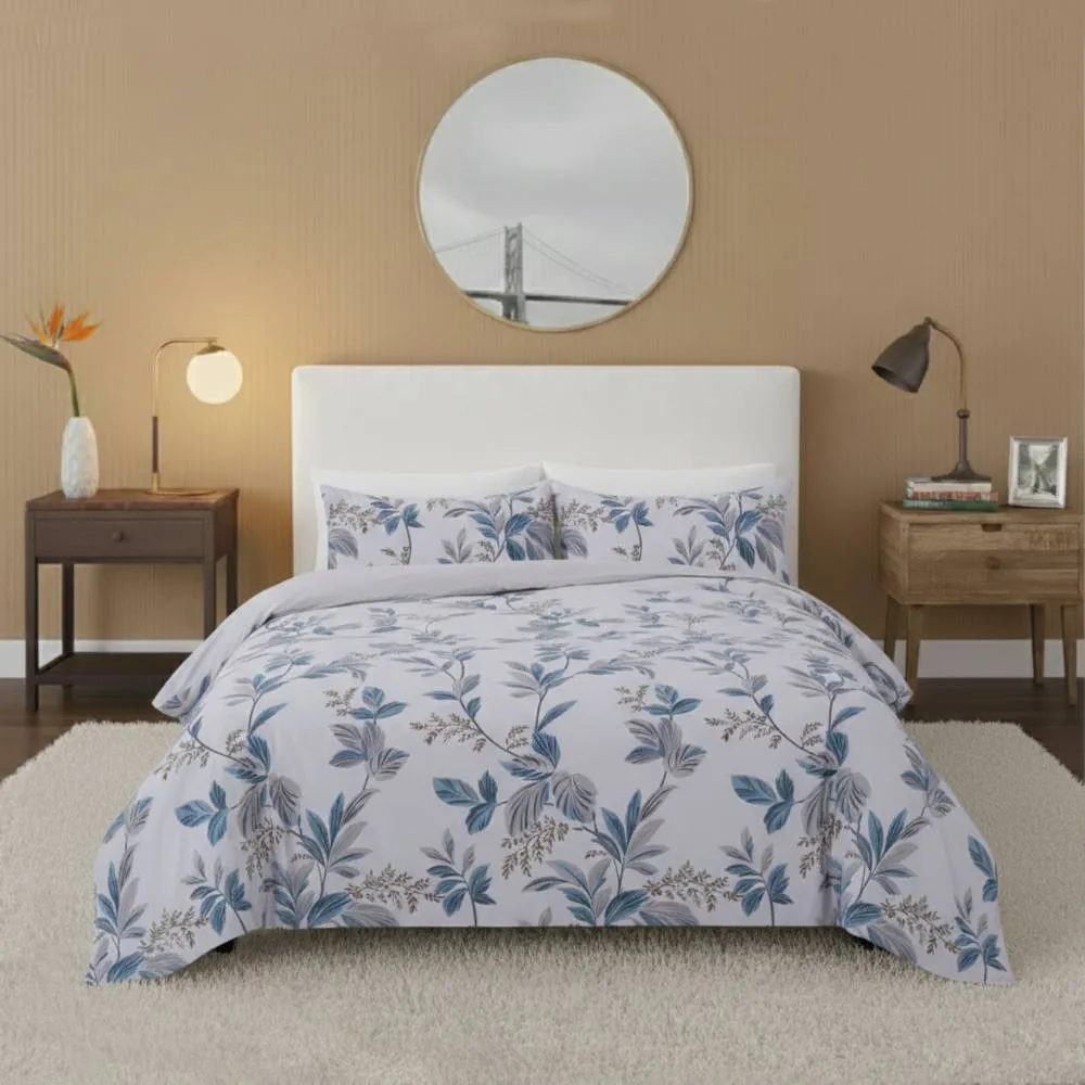 Snug City Botanical Complete Bedding Set Duvet Cover Set Pillowcase Fitted Sheet