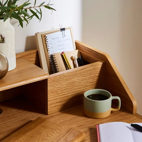 Knowle Compact Pull Out Oak Desk 2