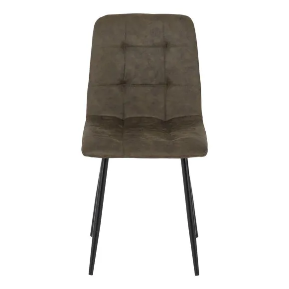 Fenton Set of 2 Dining Chairs, Faux Suede 3