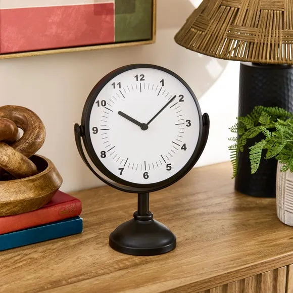 Salvage Yard Round Mantel Clock