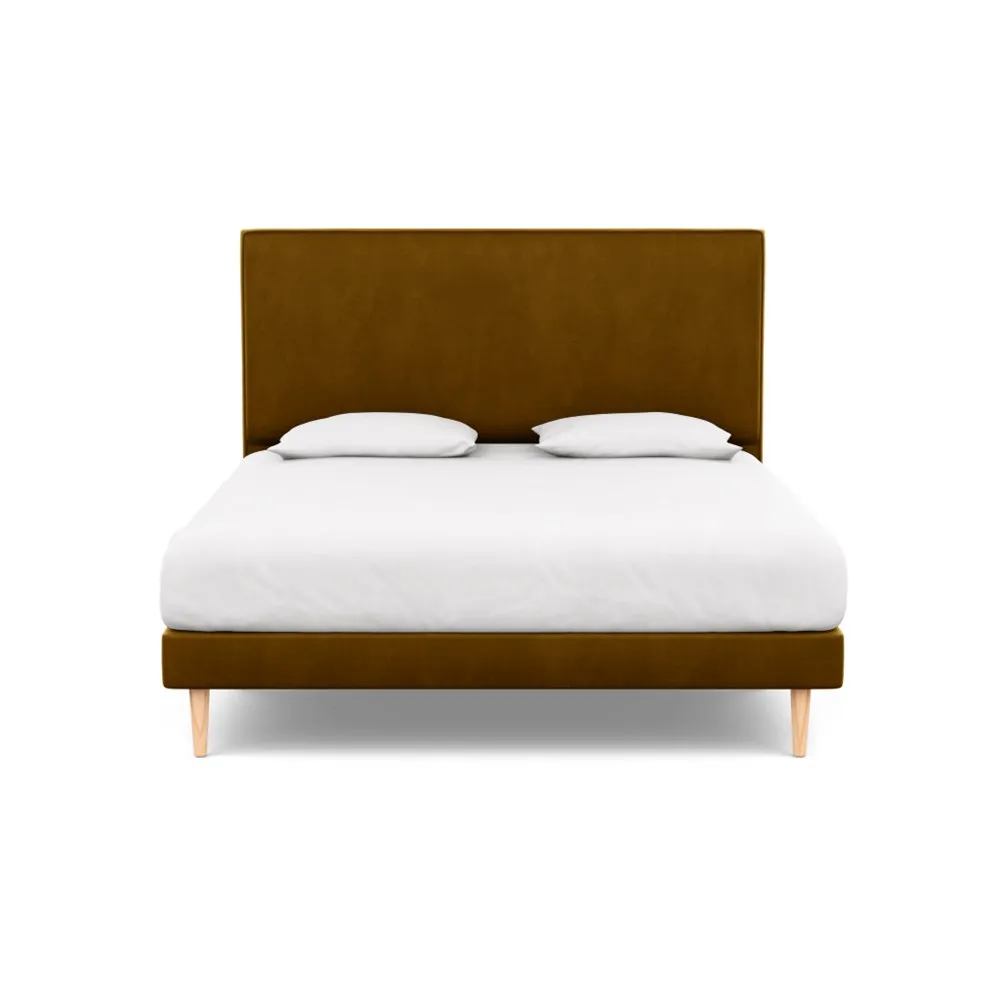 Heal's Heal's Shallow Divan Super King Varese Velvet Olive Light Stem Feet