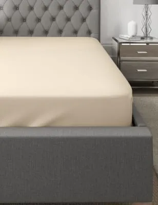 M&S Egyptian Cotton 400 Thread Count Sateen Deep Fitted Sheet