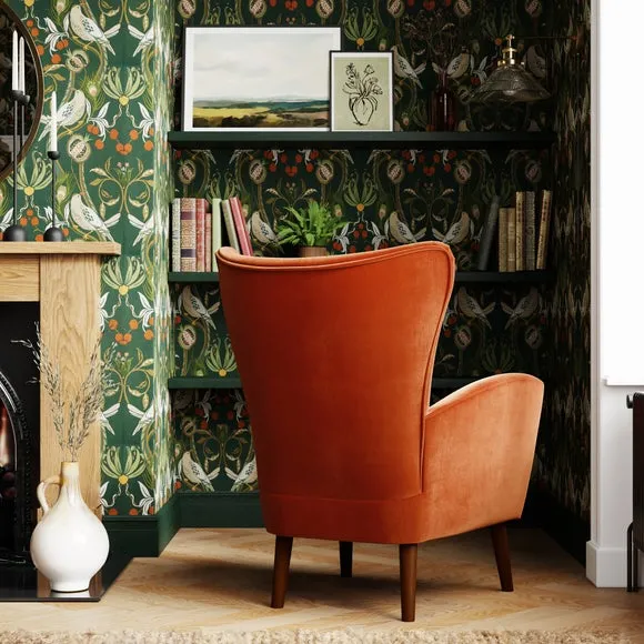 Sven Modern Velvet Wing Chair 2