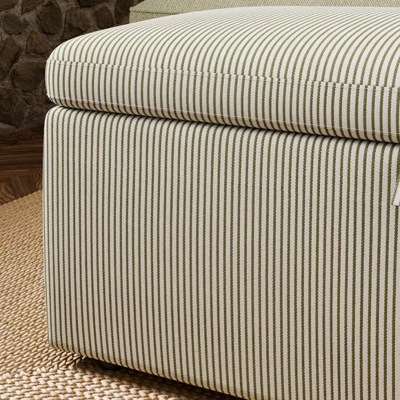 Box Chest Tiny Stripe Storage Footstool 4
