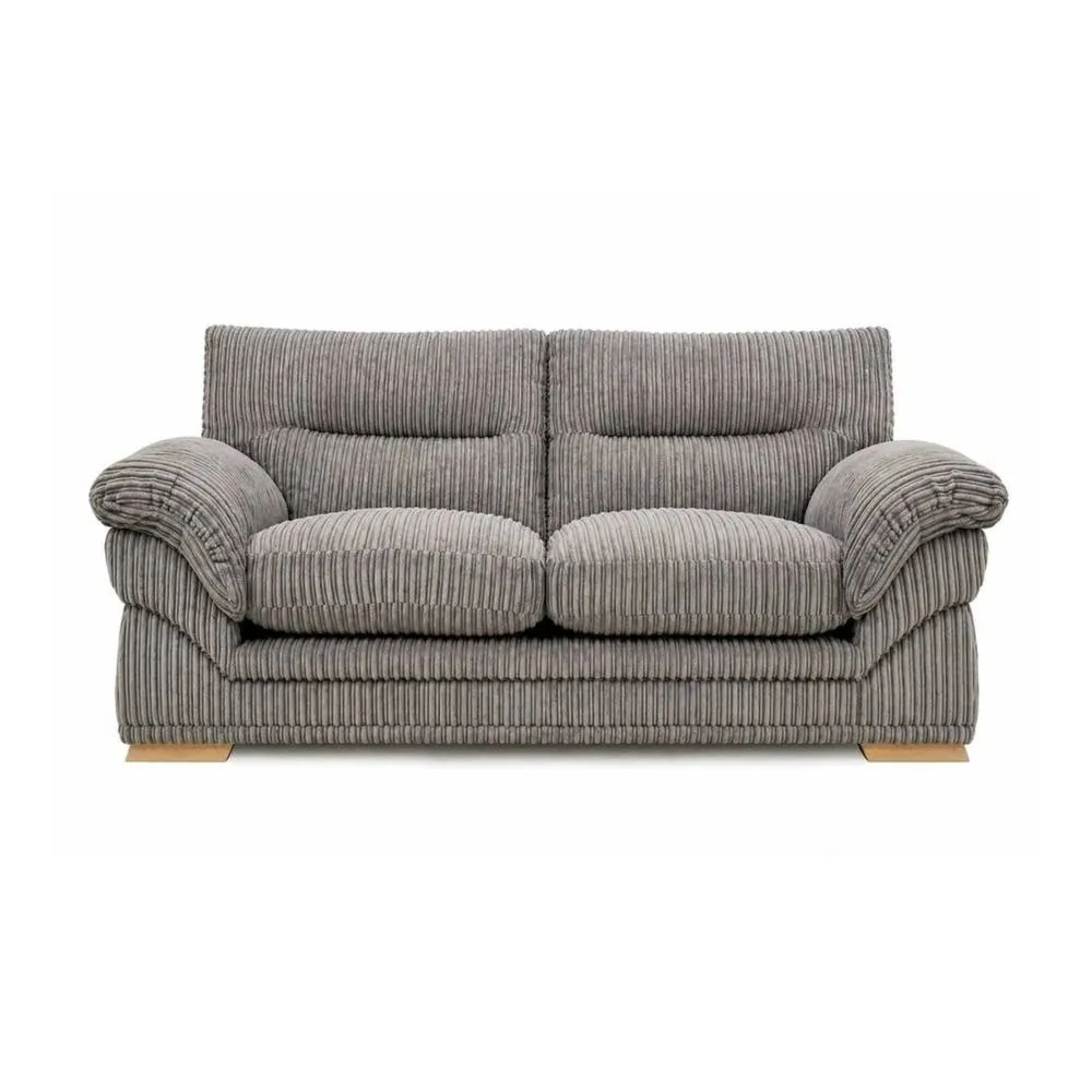 Bliss Furniture Amalfi 2 Seater Claude Sofa Modern Plush Fabric in Grey