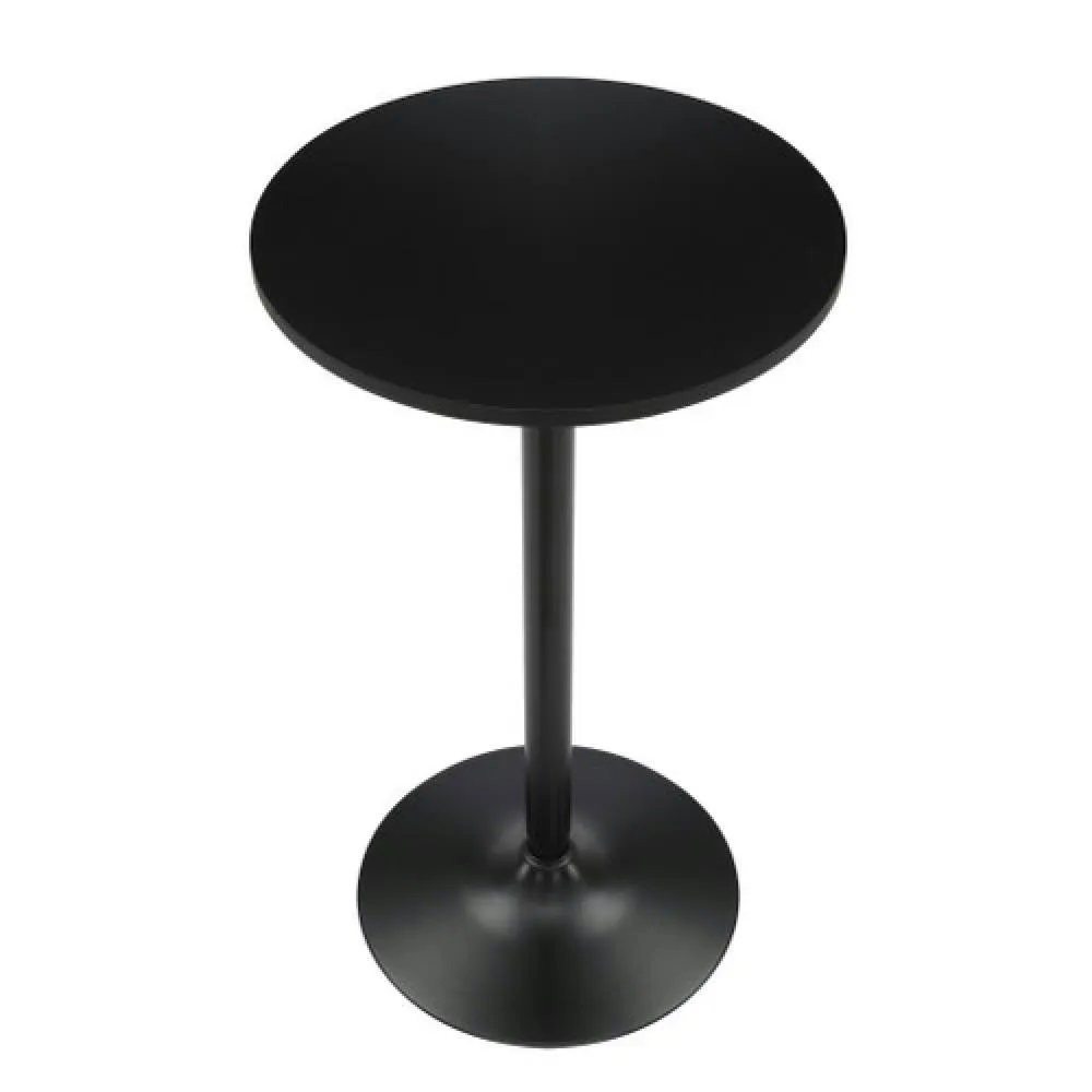 netfurniture Metropolitan Poseur Matt Black Table Round Black Wood 5