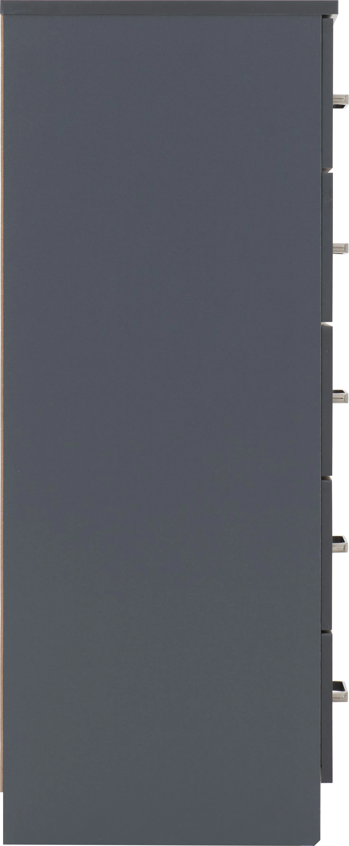 Seconique Dakotia 5 Drawer Narrow Chest in Dark Grey 4