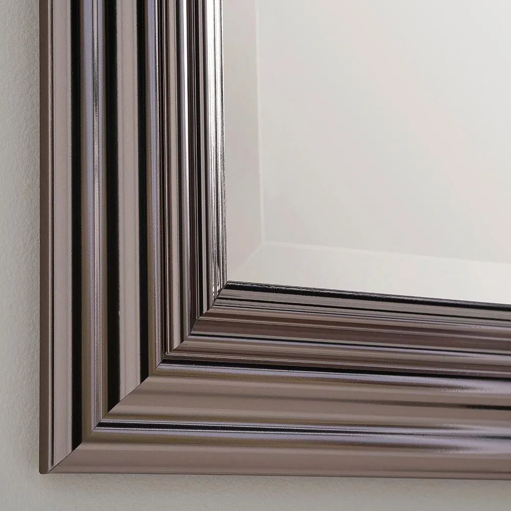 Yearn Mirrors Yearn Dark Chrome Wall Mirror 90.5x65cm in Metallics 2