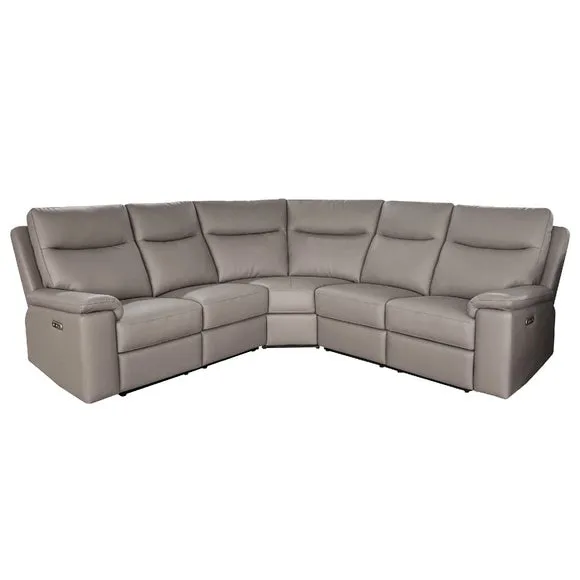 Aspire Toronto Leather Power 5 Seater Recliner Corner Sofa 3