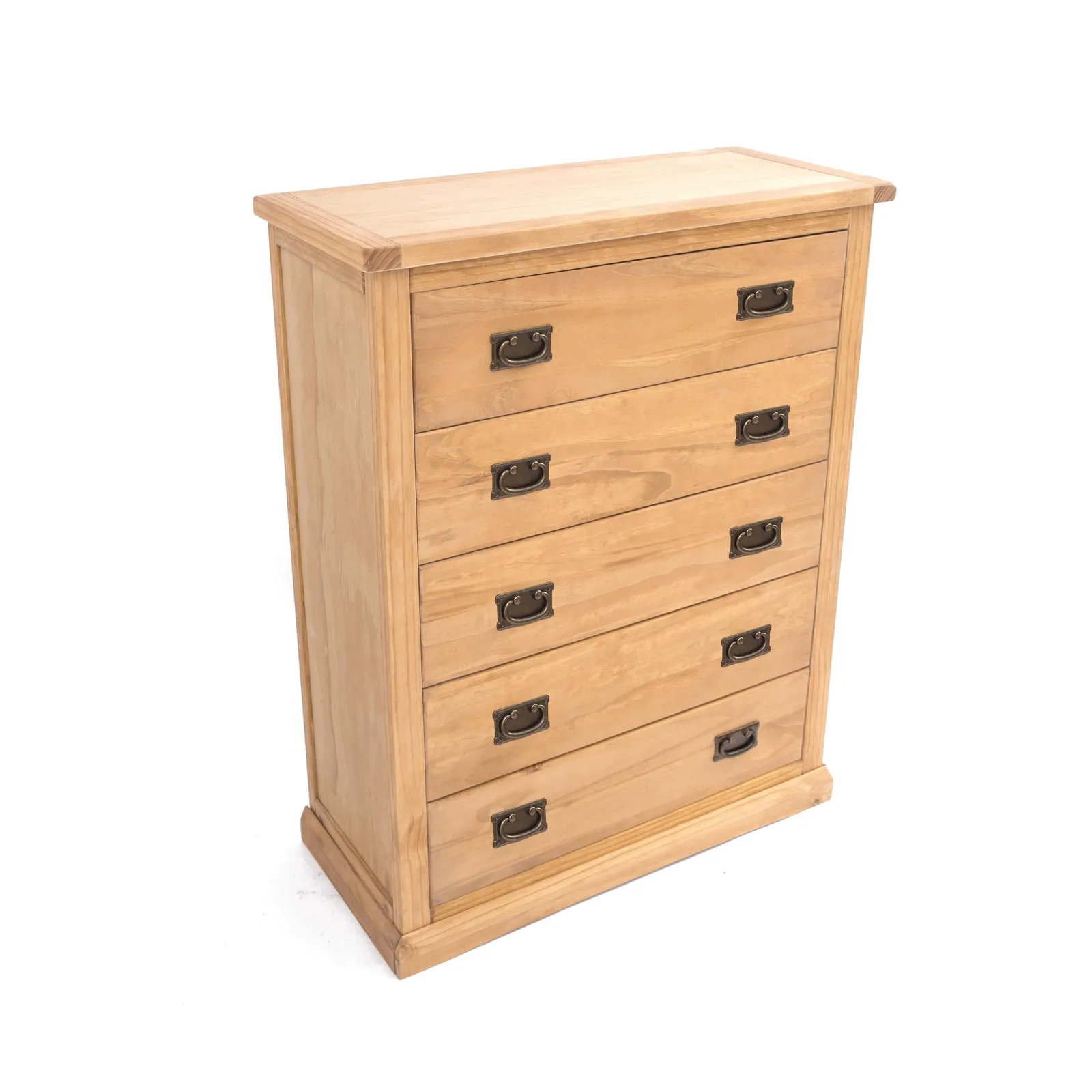 Cabinet Bits Lucca 5 Drawer Chest of Drawers Bras Drop Handle in Light Brown 4