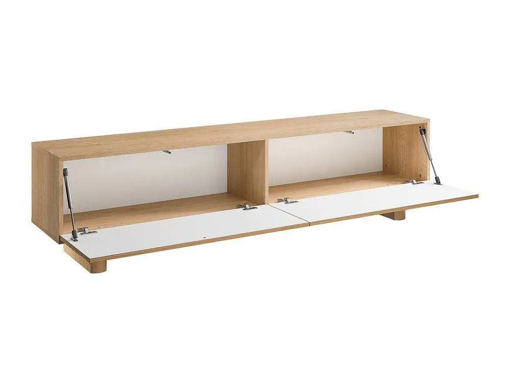 Vente-unique TV Unit With 2 Doors In MDF - 180 Cm - Natural - LUDIMA in Light Oak 6