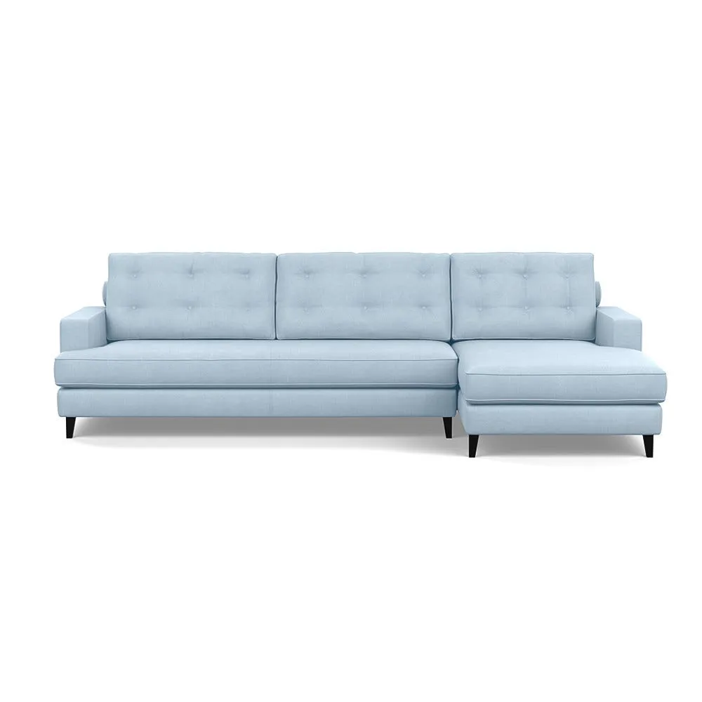Heal's Mistral Right Hand Corner Sofa Capelo Linen-Cotton Sea Shanty Black Feet 1