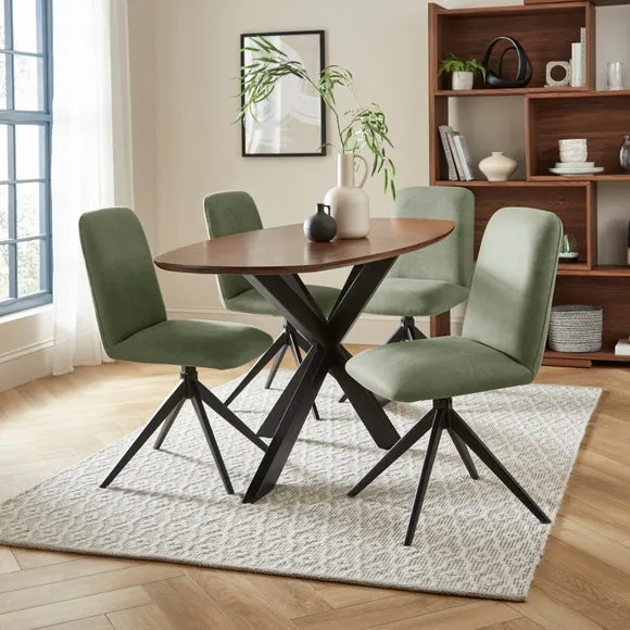 Loki Set of 2 Dining Chairs, Faux Leather 2