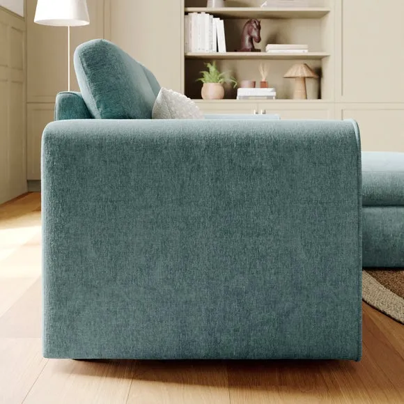 Abel Vintage Soft Chenille Reversible Corner Chaise Sofa 3