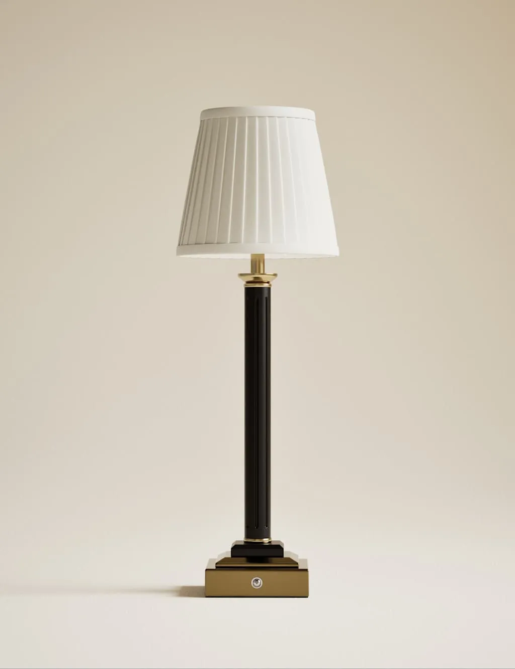 M&S Column Pillar Rechargeable Table Lamp Black