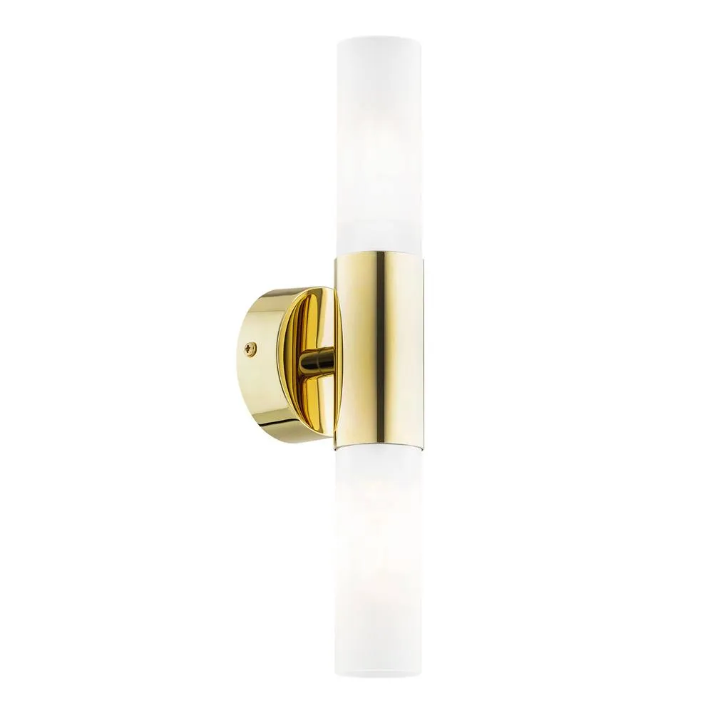 Netlighting Taylor Up & Down Wall Lamp Frosted Brass in Gold