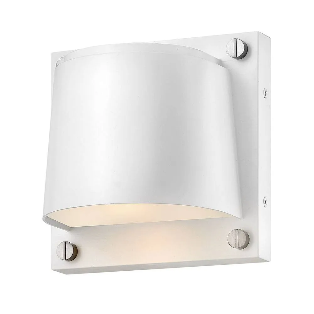 Netlighting Scout 1 Light Small Outdoor Wall Light Satin White IP44