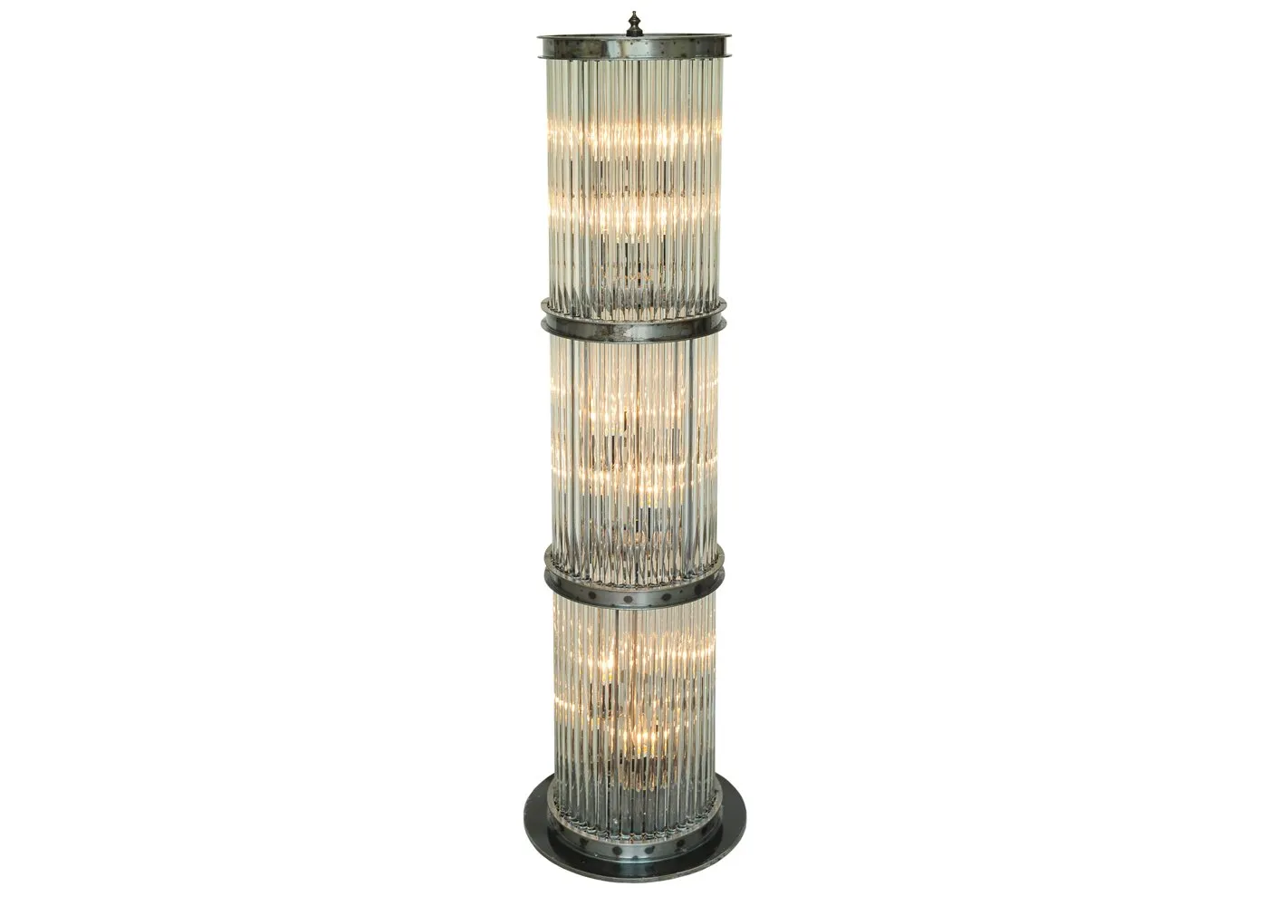 Timothy Oulton Rod Floor Lamp Natural Metal Tall