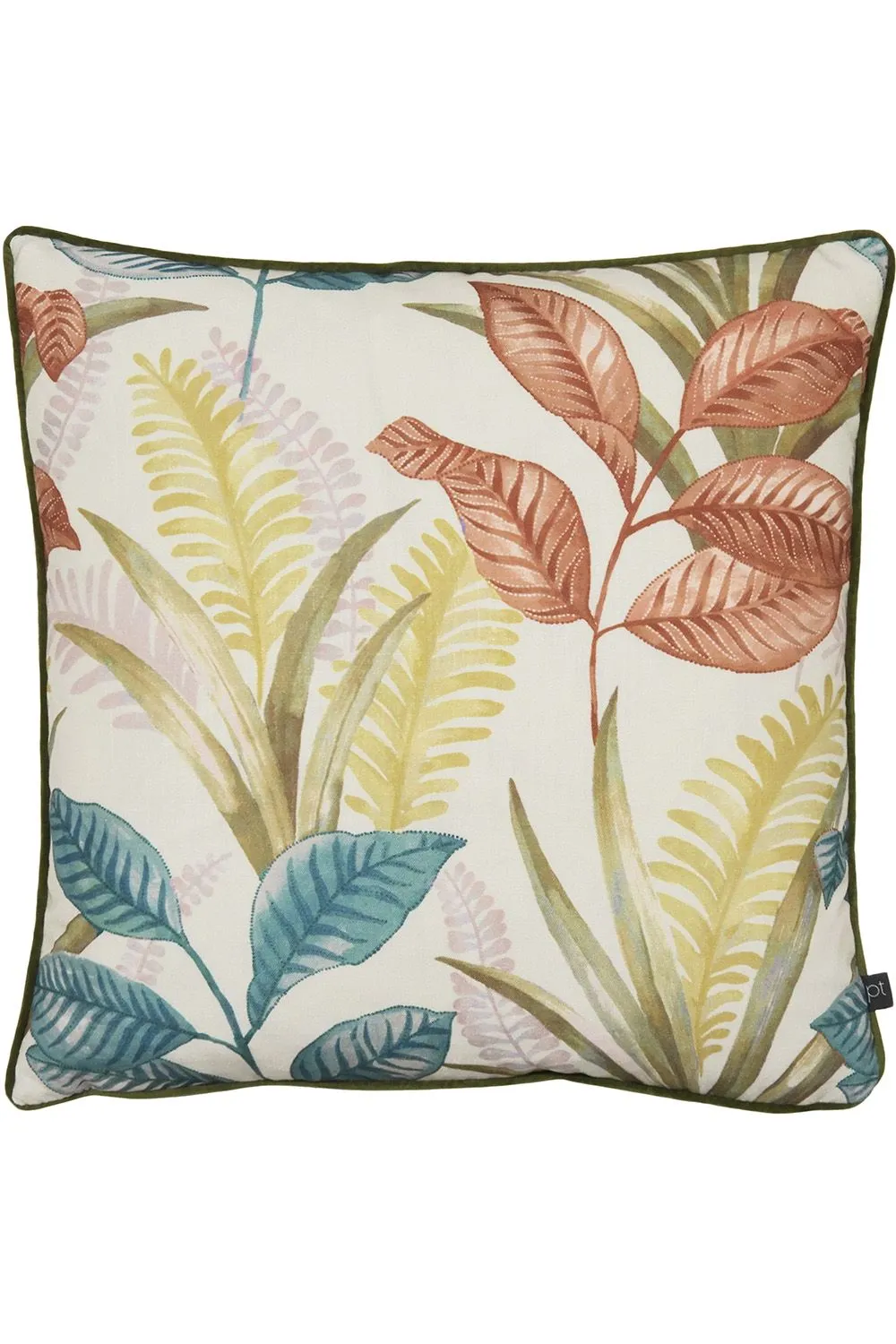 Prestigious Textiles Sumba Floral Printed Cushion in Coral
