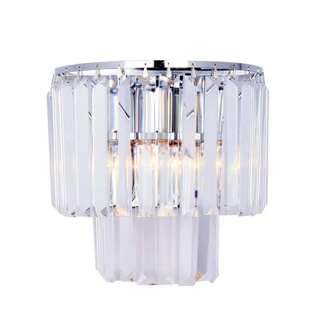 Netlighting Amedeo Wall Lamp Chrome Clear 2x E14 in Silver