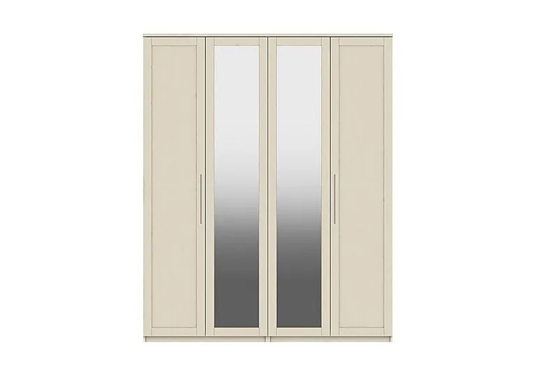 Fenchurch 4 Door Tall Wardrobe with Mirrors - Champagne