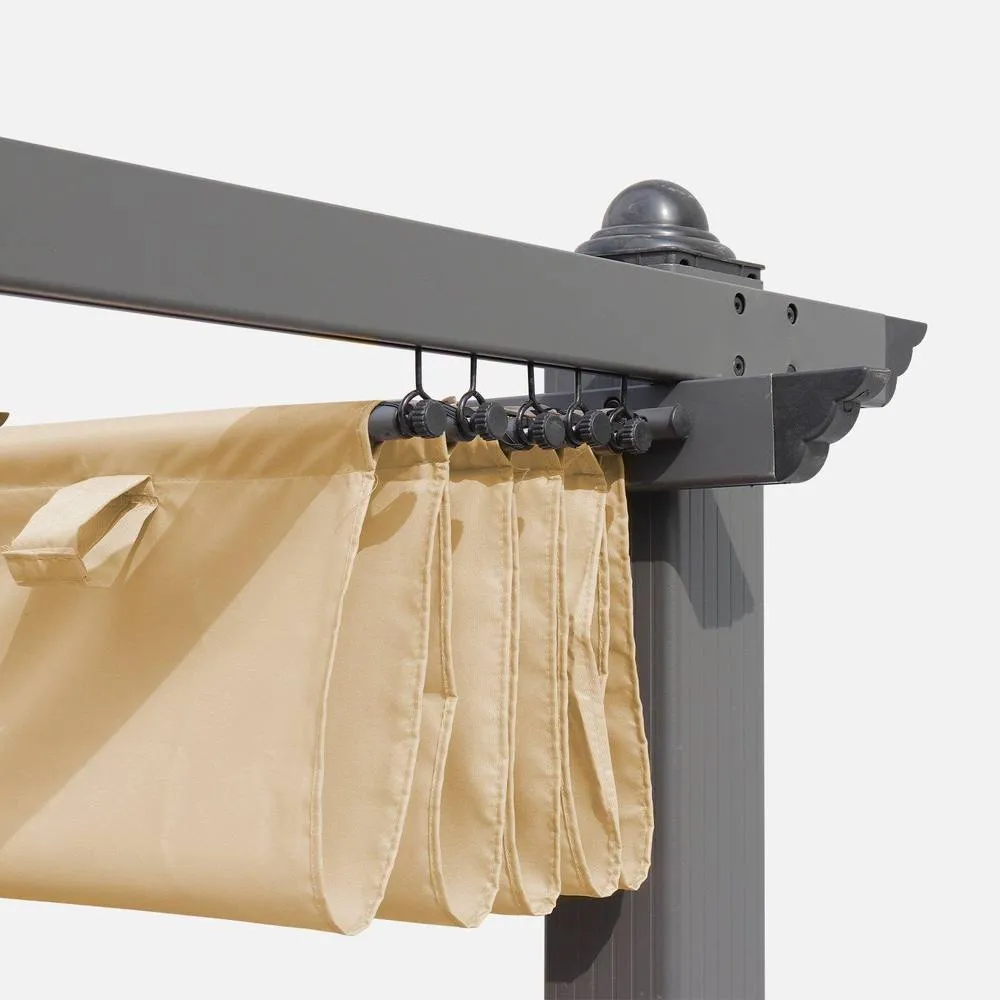 sweeek Replacement 3x3m pergola canopy roof in Beige 2