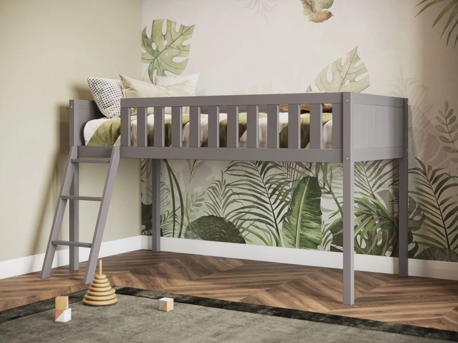 Flair Bea Shorty Mid Sleeper Cabin Bed in Grey 3