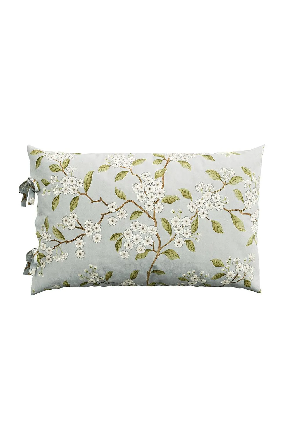 Sanderson 'Damson Blossom' Cotton Duvet Cover Set in Light Blue 3