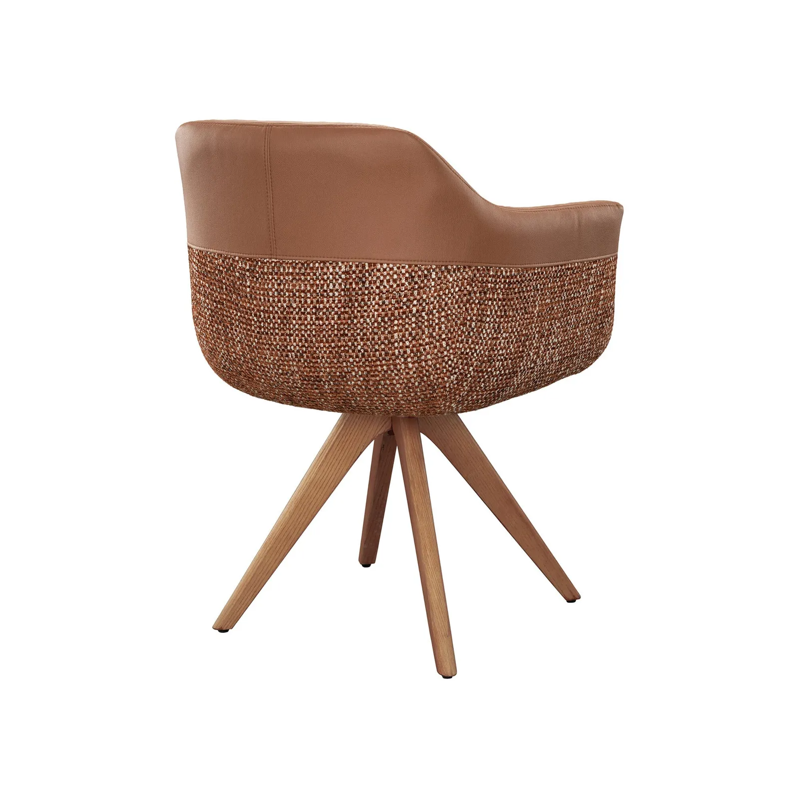 Dixon Swivel Dining Chair High Arm, Brown Fabric | Barker & Stonehouse 5