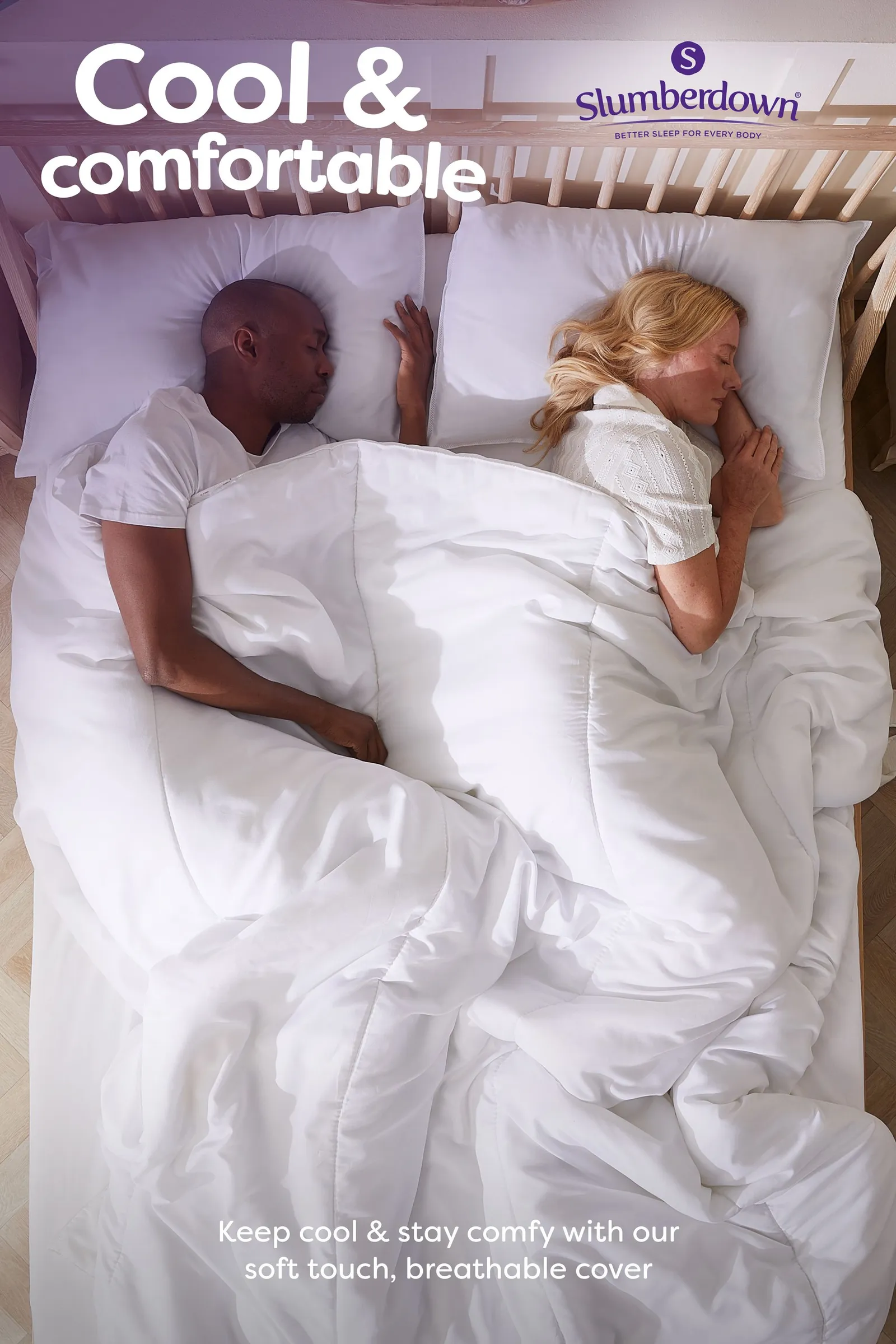 Slumberdown 4 Pack Cool Summer Nights Firm Support Pillows in White 3