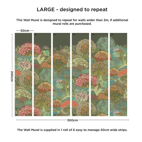 Modern Floral Garden Mural 4