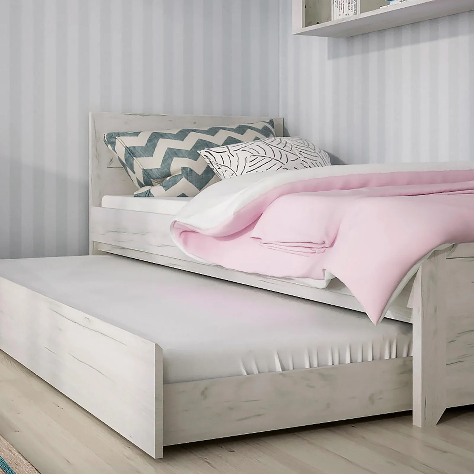 Furniture To Go Angel Single Bed with Underbed Drawer (Inc Slats) in White 6