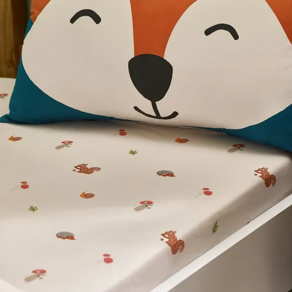 Catherine Lansfield Fox and Woodland Friends Fitted Bed Sheet 1