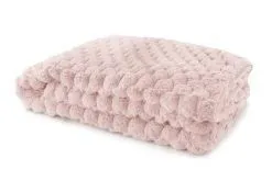 New Edge Blinds NewEdgeBlinds Leah Collection Deluxe Throw in Blush Pink (55" x 71"), Pink
