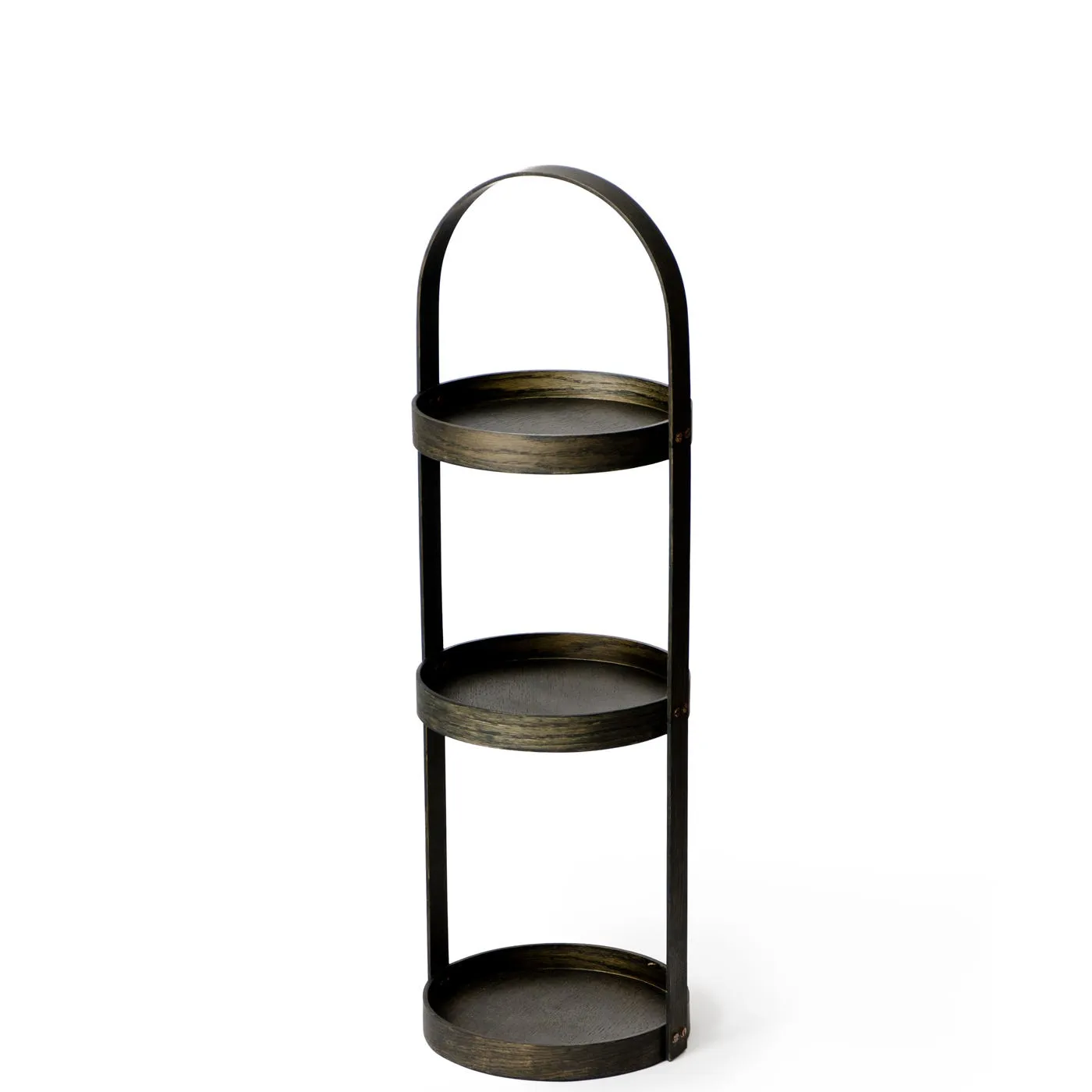 Wireworks Dark Oak Round Caddy 3 Tray Mezza 2