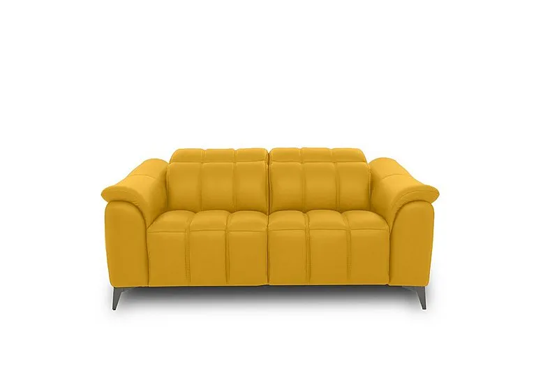 Angelo Leather 2 Seater Sofa - Giallo