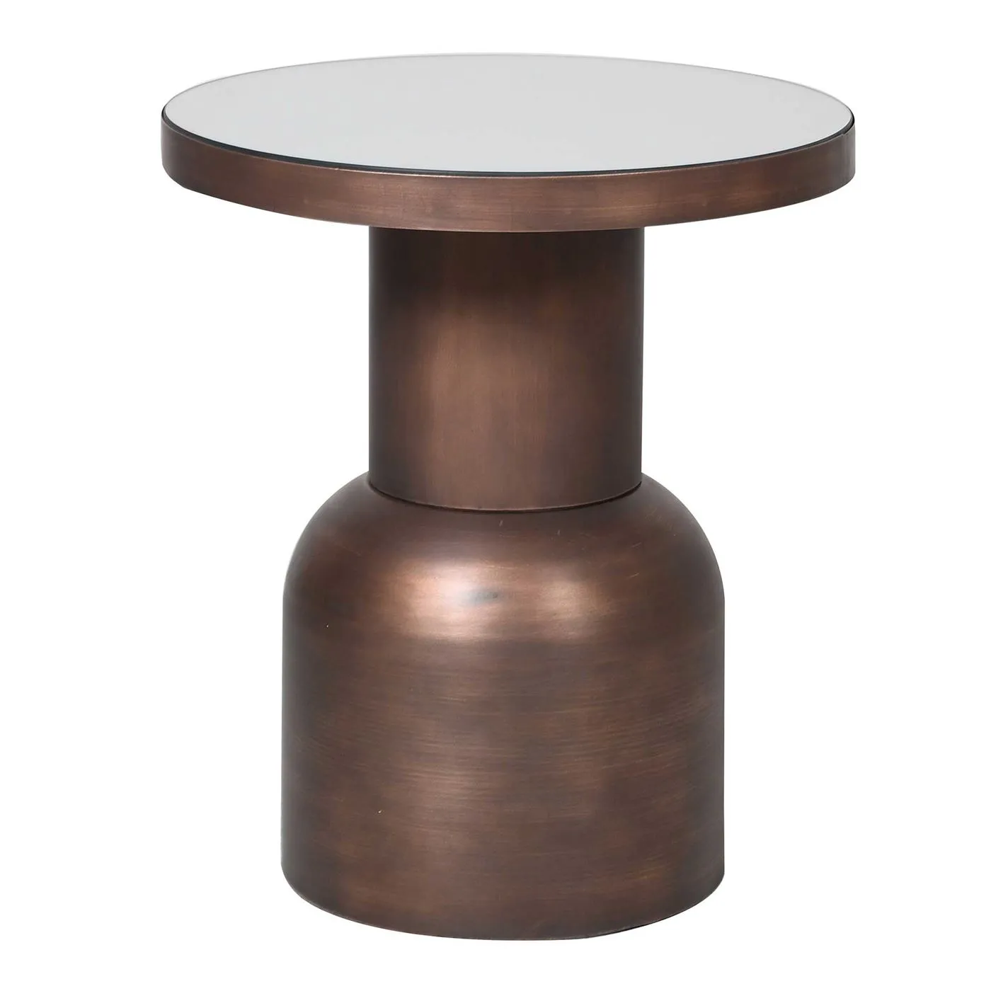 Small Burnished Metal Side Table