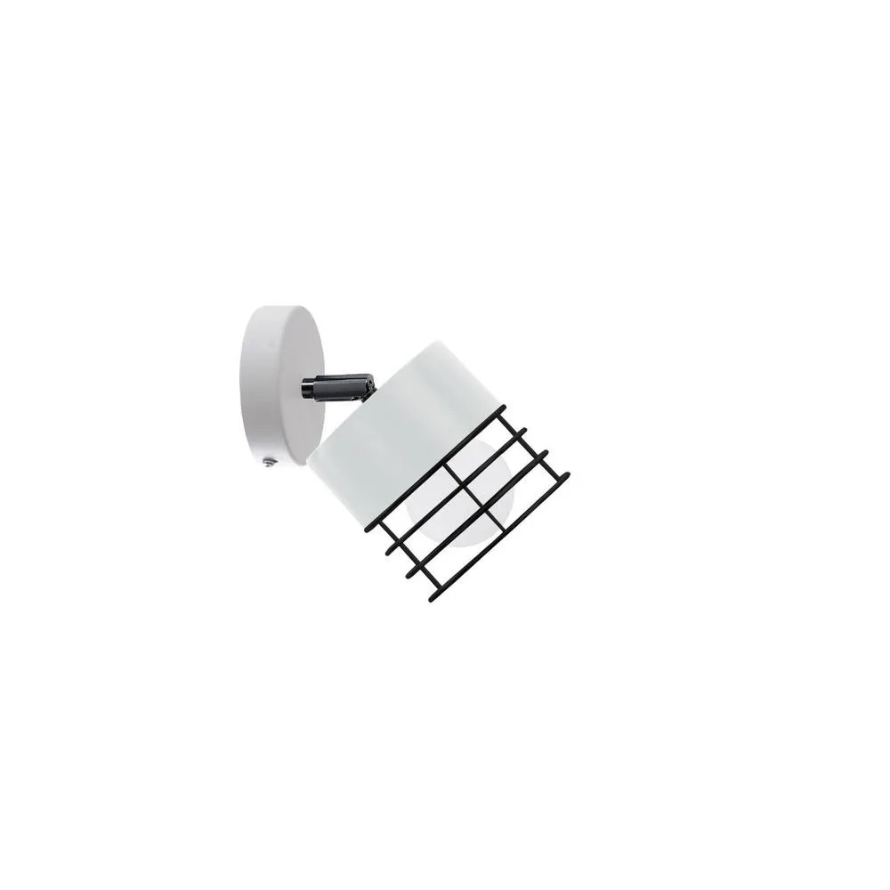 Netlighting Ohio Wall Lamp White Black 12cm 1x E27
