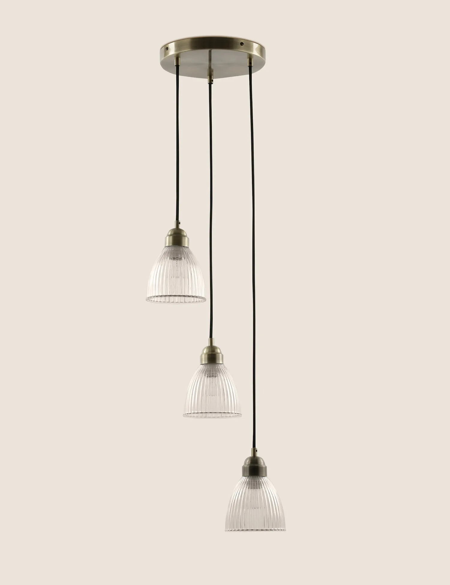 M&S Florence Glass 3 Multi Pendant Light