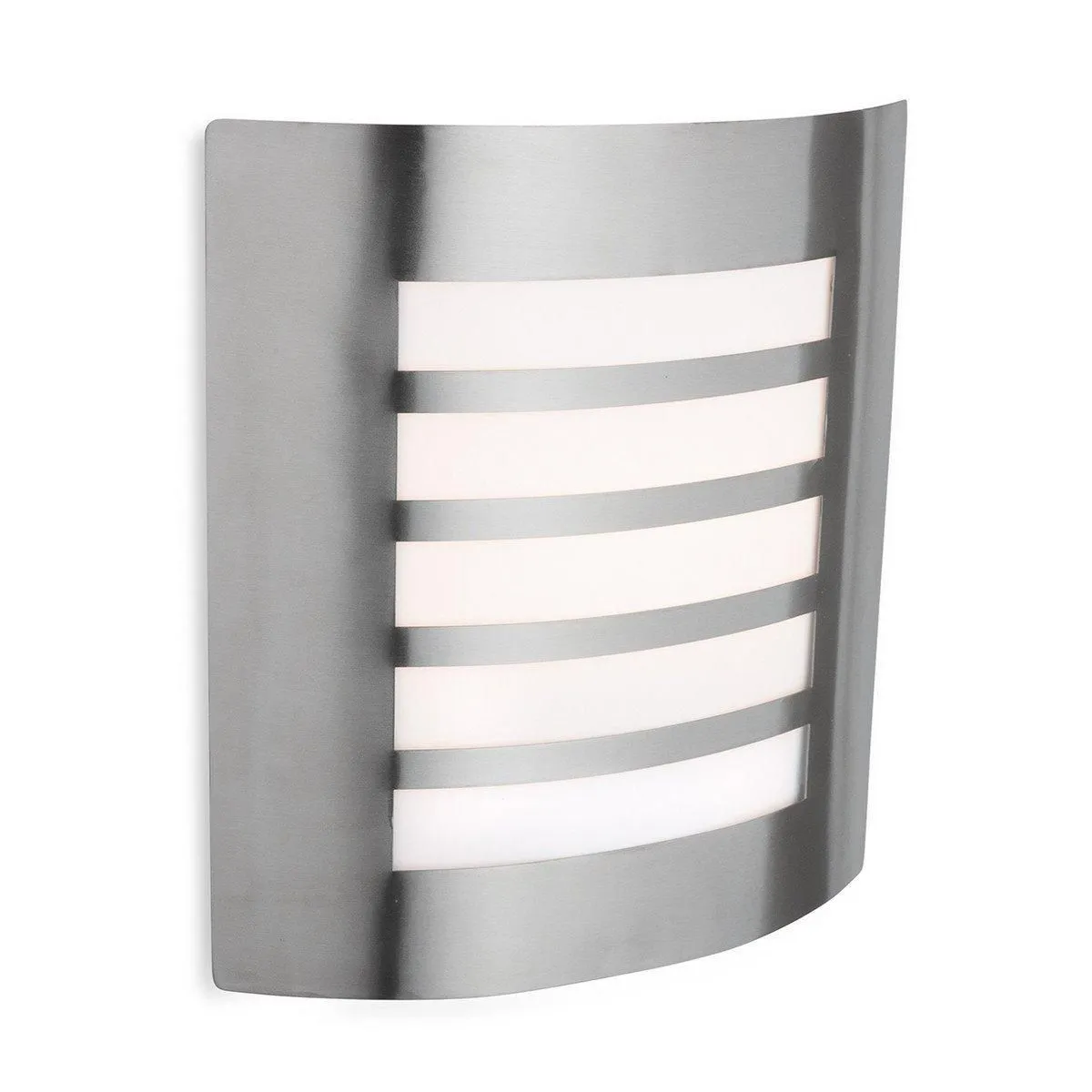 Netlighting Prince 1 Light Wall Light Stainless Steel IP44 E27 in Grey