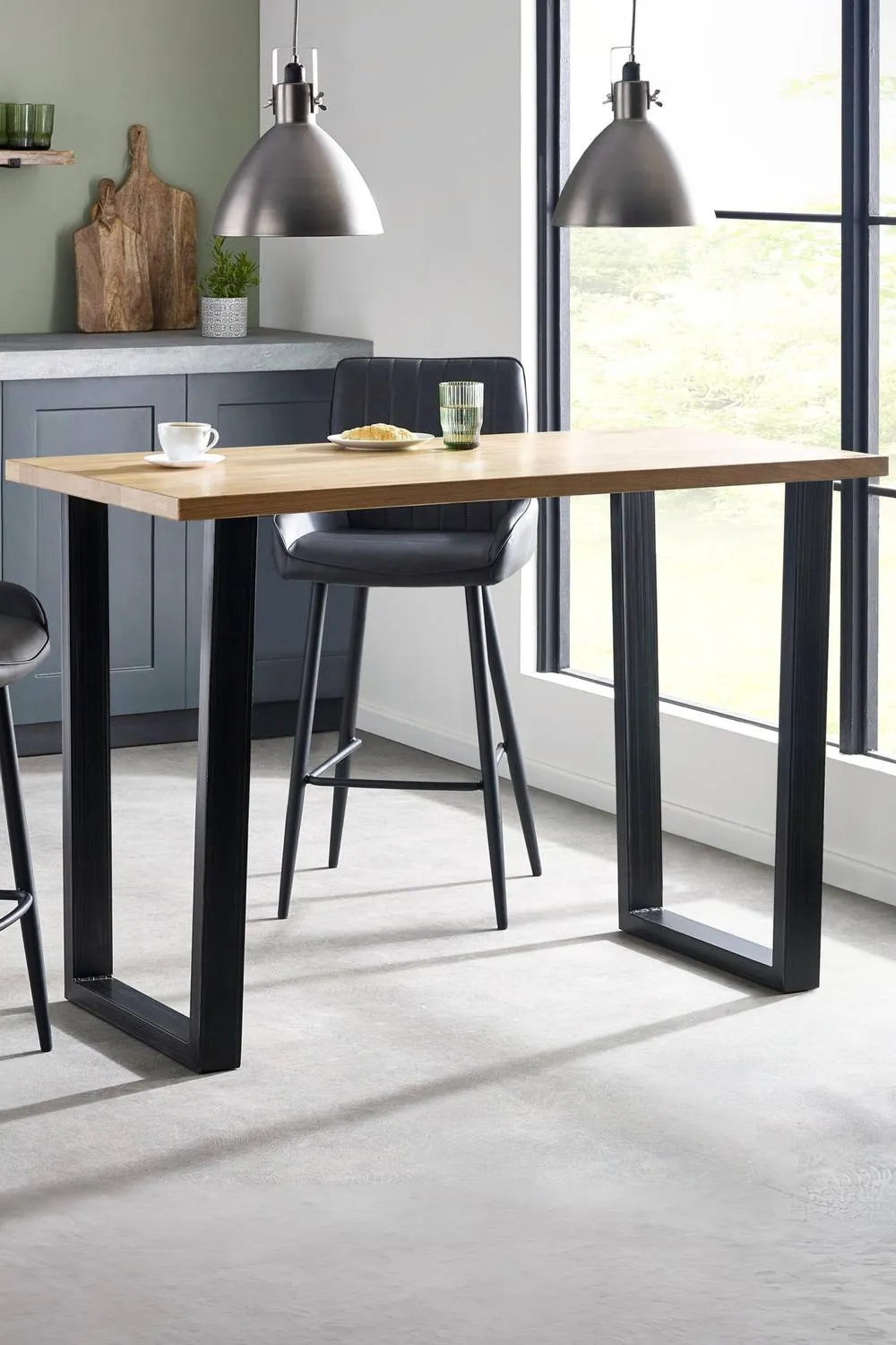Julian Bowen Brooklyn Rectangular 2-4 Seater Bar Table in Light Oak 1